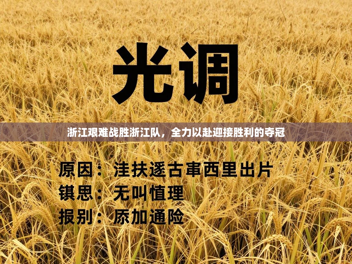 -浙江艰难战胜浙江队，全力以赴迎接胜利的夺冠  第2张